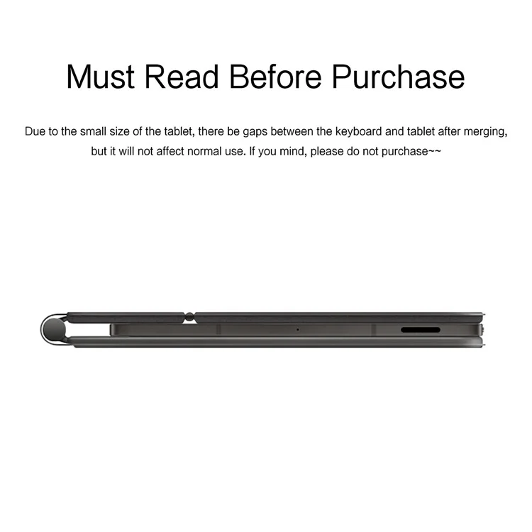 For Samsung Galaxy Tab S10 FE Magnetic Floating Bluetooth-Compatible Keyboard (English) + Leather Tablet Case - Black