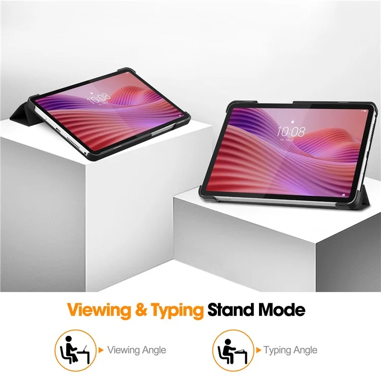 For Lenovo Tab K9  /  Tab One Case Anti-Drop Leather Stand Tablet Cover - Black