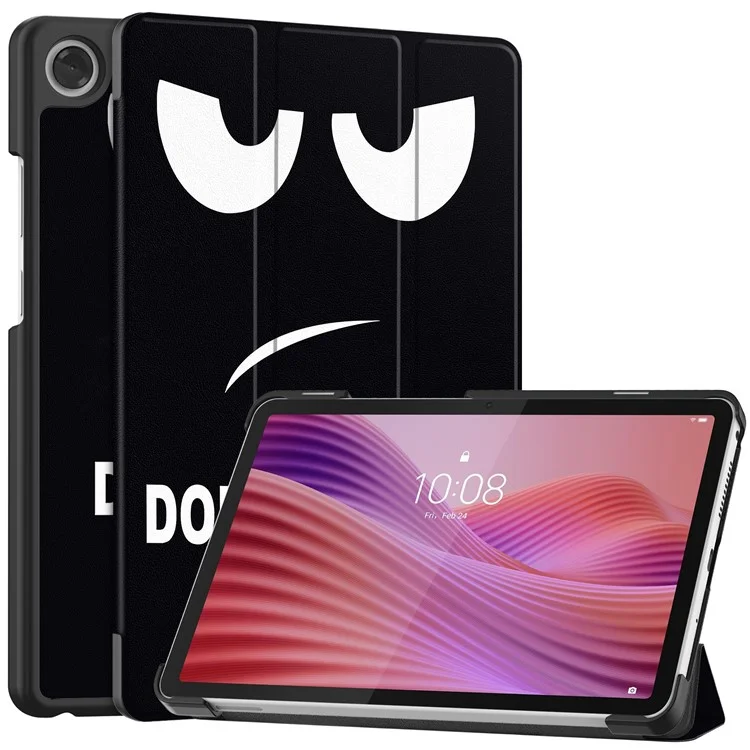 For Lenovo Tab K9  /  Tab One Case Pattern Print Leather Stand Tablet Cover - Don't Touch Me