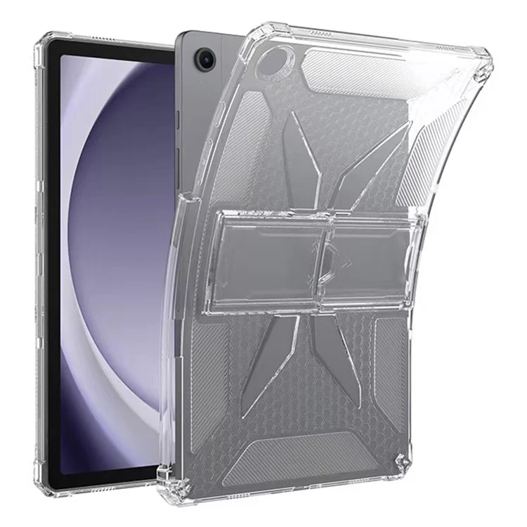 Per Samsung Galaxy Tab A8 10.5 (2022) / (2021) Cover Trasparente con Supporto Antiurto TPU + PC per Tablet con Alloggiamento per Penna