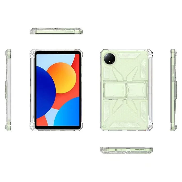 Étui transparent avec support pour Xiaomi Redmi Pad SE 4G 8,7 pouces, coque de protection en TPU + PC avec fente pour stylet