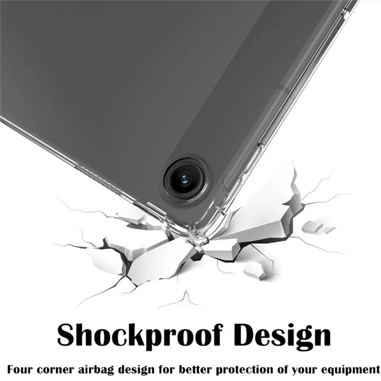 For Lenovo Tab TB311FU Case Clear TPU Tablet Cover + 2Pcs Tempered Glass Screen Film