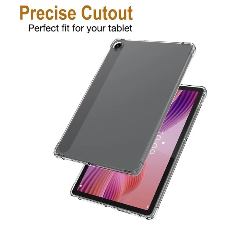 For Lenovo Tab TB311FU Case Clear TPU Tablet Cover + 2Pcs Tempered Glass Screen Film