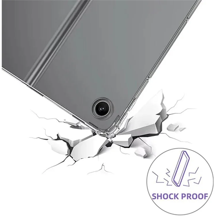 Cover trasparente in TPU per Lenovo Tab Plus + 2 Pellicole Protettive in Vetro Temperato
