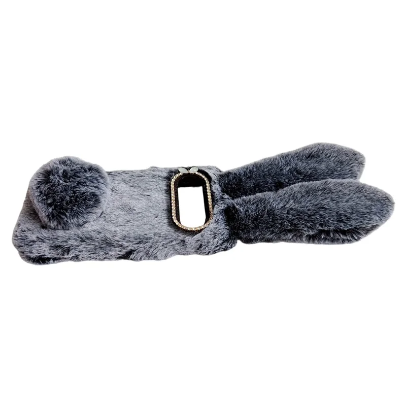 For Google Pixel 10 Pro XL Case Plush Cute Bunny Winter Fluffy TPU Phone Cover - White