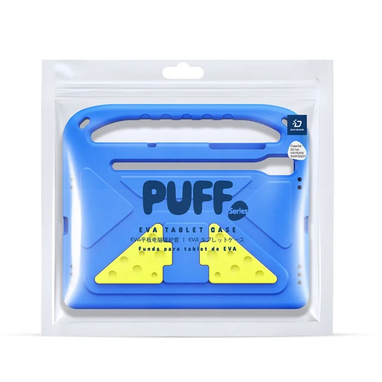Funda para Tablet DUX DUCIS Puff Series para Samsung Galaxy Tab S10 FE / S9 / S9 FE / S8 / S7, Soporte Infantil de EVA a Prueba de Golpes - Azul