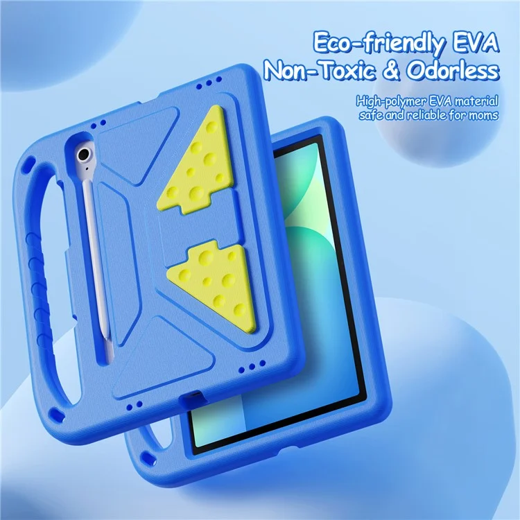 Funda para Tablet DUX DUCIS Puff Series para Samsung Galaxy Tab S10 FE / S9 / S9 FE / S8 / S7, Soporte Infantil de EVA a Prueba de Golpes - Azul