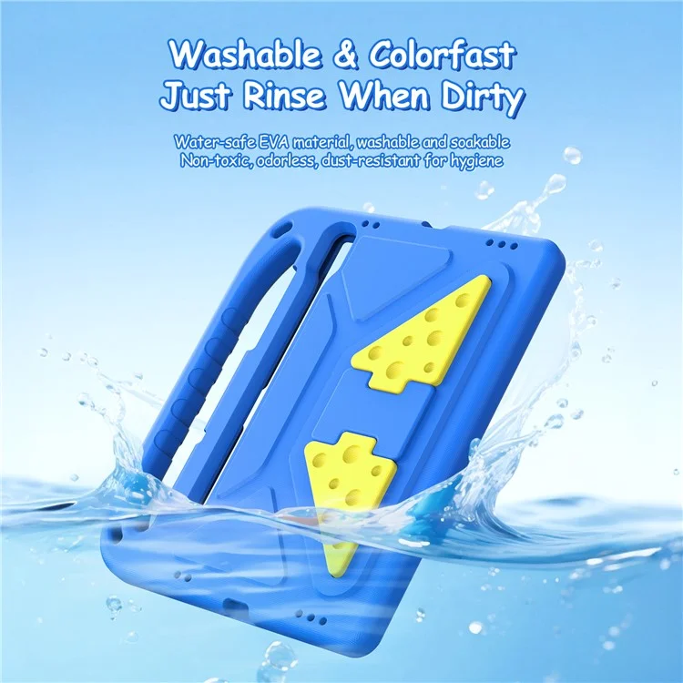 Funda para Tablet DUX DUCIS Puff Series para Samsung Galaxy Tab S10 FE / S9 / S9 FE / S8 / S7, Soporte Infantil de EVA a Prueba de Golpes - Azul