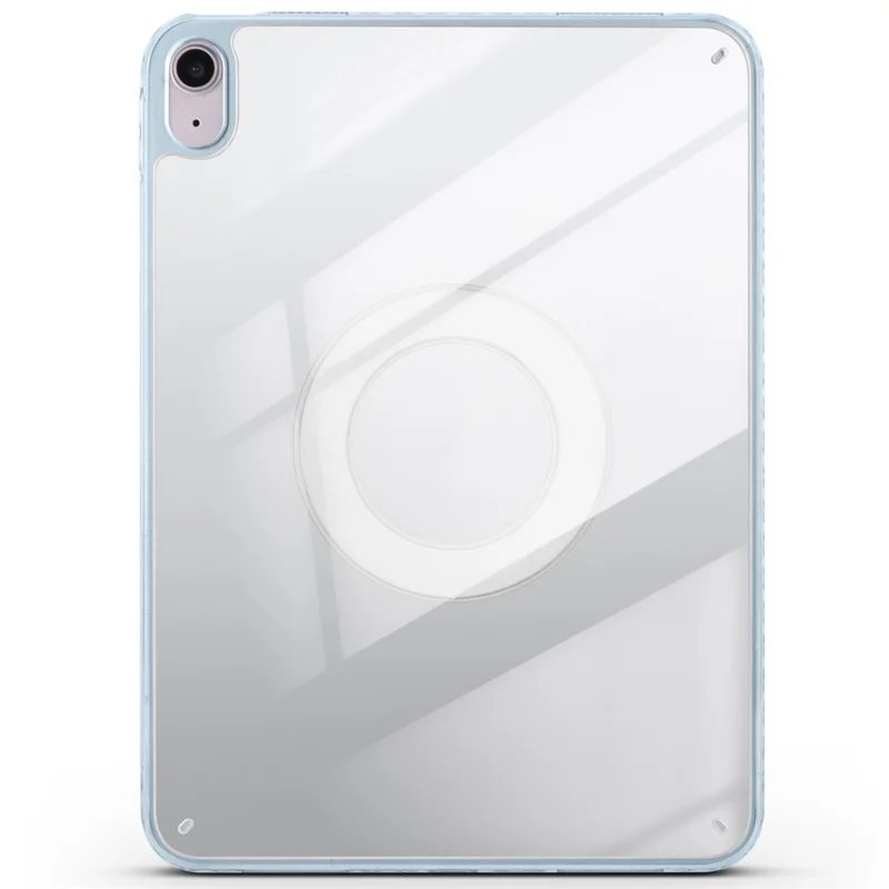 For iPad (2025)  /  10.9 (2022) Case Folding Stand Magnetic Leather Tablet Cover - Baby Blue