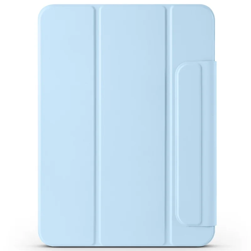 For iPad (2025)  /  10.9 (2022) Case Folding Stand Magnetic Leather Tablet Cover - Baby Blue