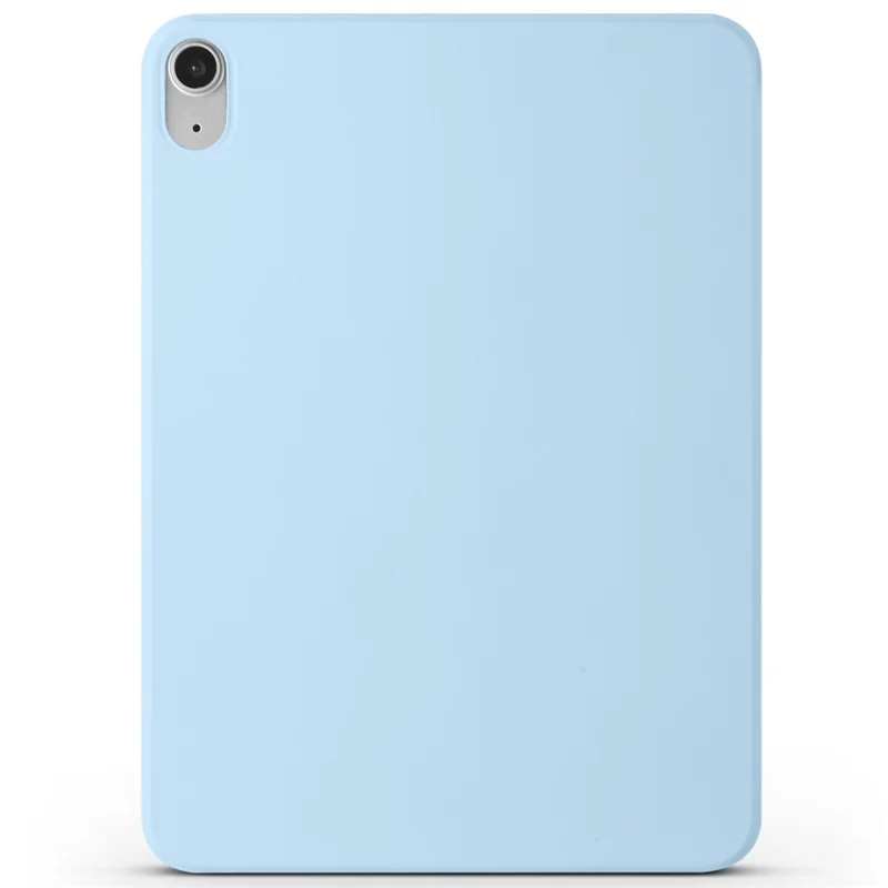 For iPad (2025)  /  10.9 (2022) Case Folding Stand Magnetic Leather Tablet Cover - Baby Blue