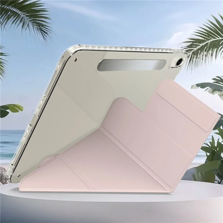 Чехол для iPad mini (2024) / (2021) со складной подставкой, магнитный, съемный, из искусственной кожи, с функцией автоматического включения/выключения - Розовый