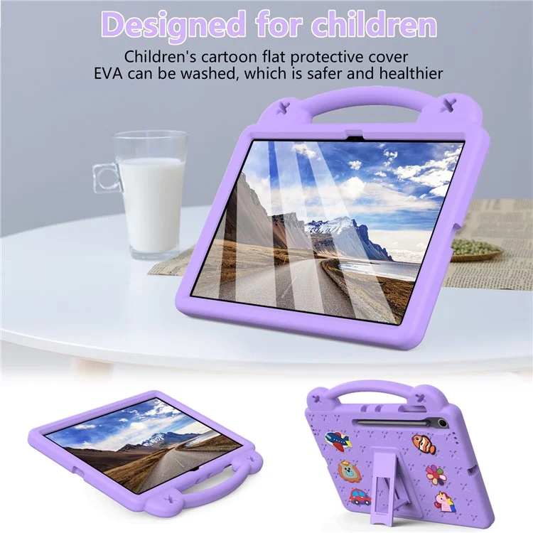 Étui Samsung Galaxy Tab S10 FE+ pour Enfants en EVA avec Support - Violet