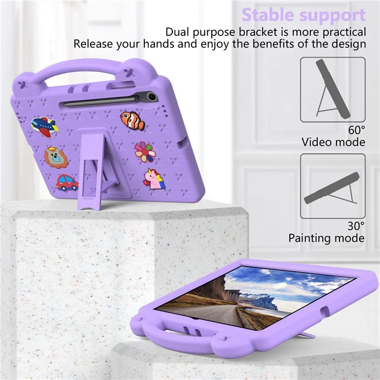 Étui Samsung Galaxy Tab S10 FE+ pour Enfants en EVA avec Support - Violet