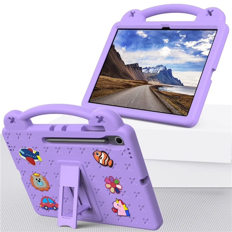 Étui Samsung Galaxy Tab S10 FE+ pour Enfants en EVA avec Support - Violet