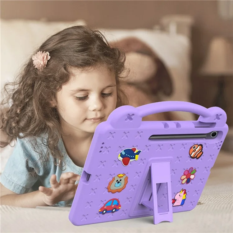 Étui Samsung Galaxy Tab S10 FE+ pour Enfants en EVA avec Support - Violet