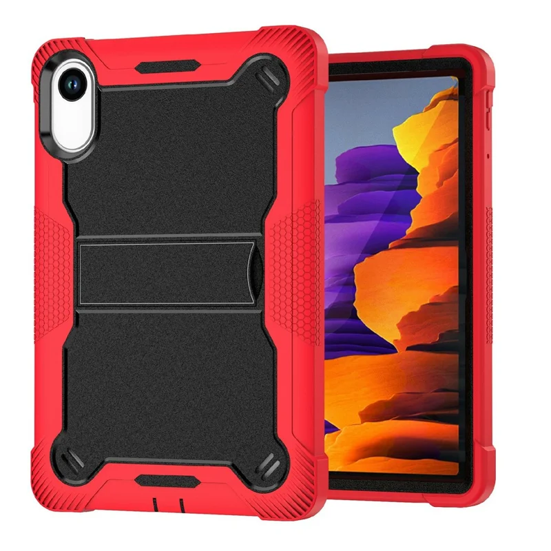 For Xiaomi Redmi Pad 2 Case Kickstand Silicone + PC Impact Protective Tablet Cover - Red