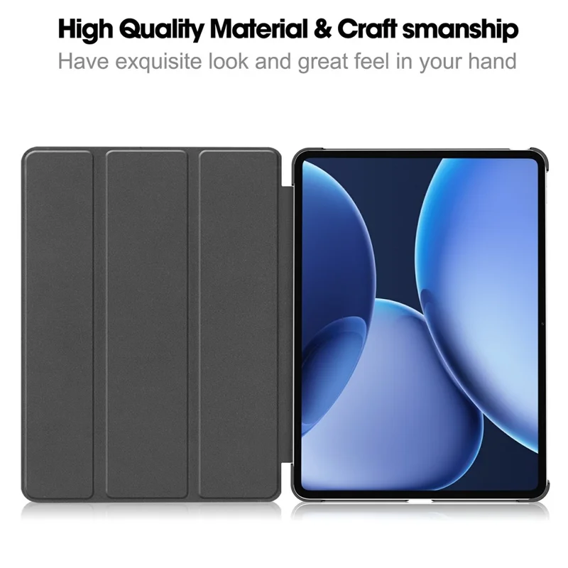 Funda para Oppo Pad 4 Pro Antigolpes con Soporte de Cuero - Negro