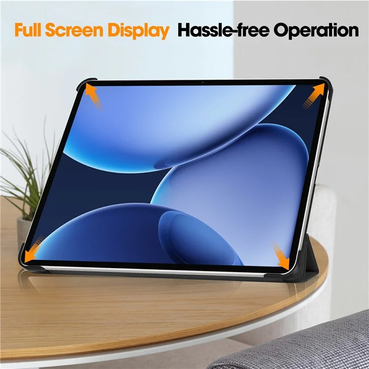 Funda para Oppo Pad 4 Pro Antigolpes con Soporte de Cuero - Negro