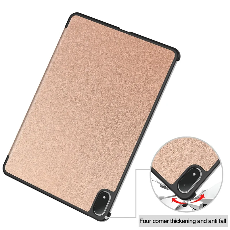 For Oppo Pad 4 Pro / OnePlus Pad 3 / Pad 2 Pro Case Anti-Drop Leather Stand Tablet Cover - Rose Gold