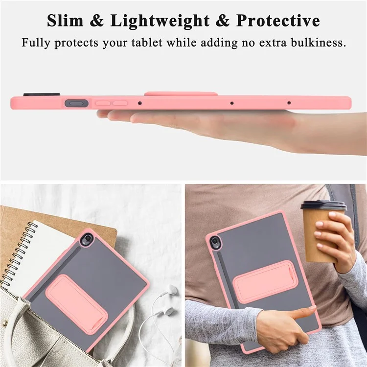 For Samsung Galaxy S9 / S9 FE Case with Kickstand TPU + PC Skin-Touch Tablet Cover - Pink