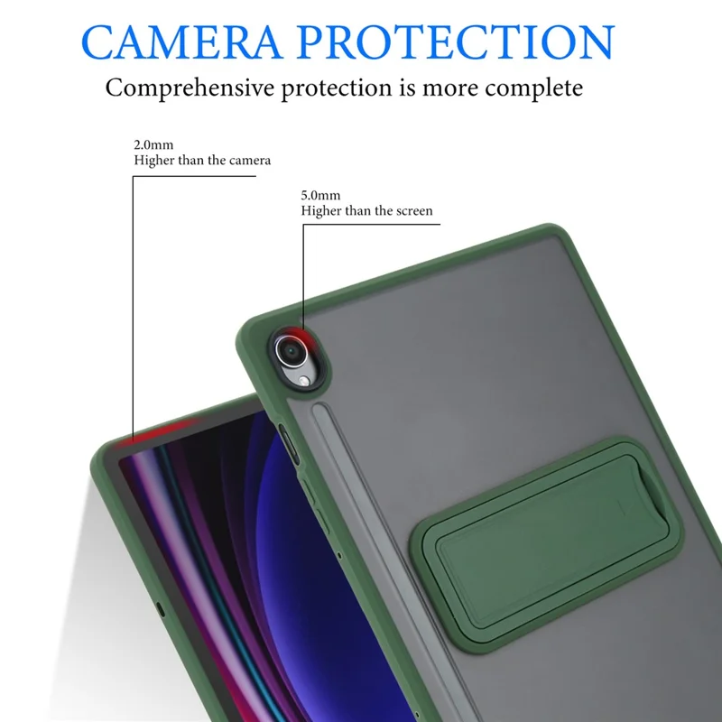 For Samsung Galaxy S10 FE / S9 FE / S9 Case with Kickstand TPU + PC Skin-Touch Tablet Cover - Green