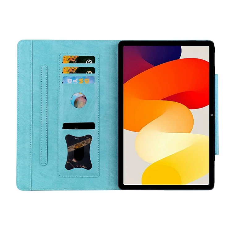 For Xiaomi Redmi Pad 8.8 2025 Case Cat Buckle Closure Leather Protective Stand Cover - Baby Blue