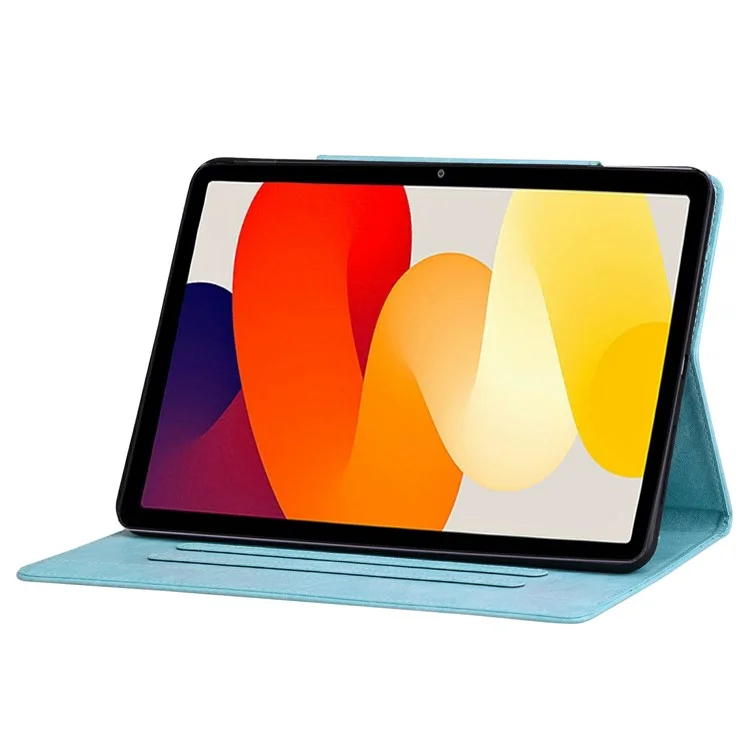 For Xiaomi Redmi Pad 8.8 2025 Case Cat Buckle Closure Leather Protective Stand Cover - Baby Blue