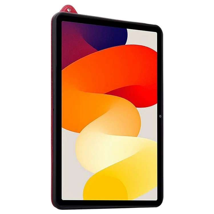 For Xiaomi Redmi Pad 8.8 2025 Case Hand Strap Kickstand Leather Tablet Cover - Red