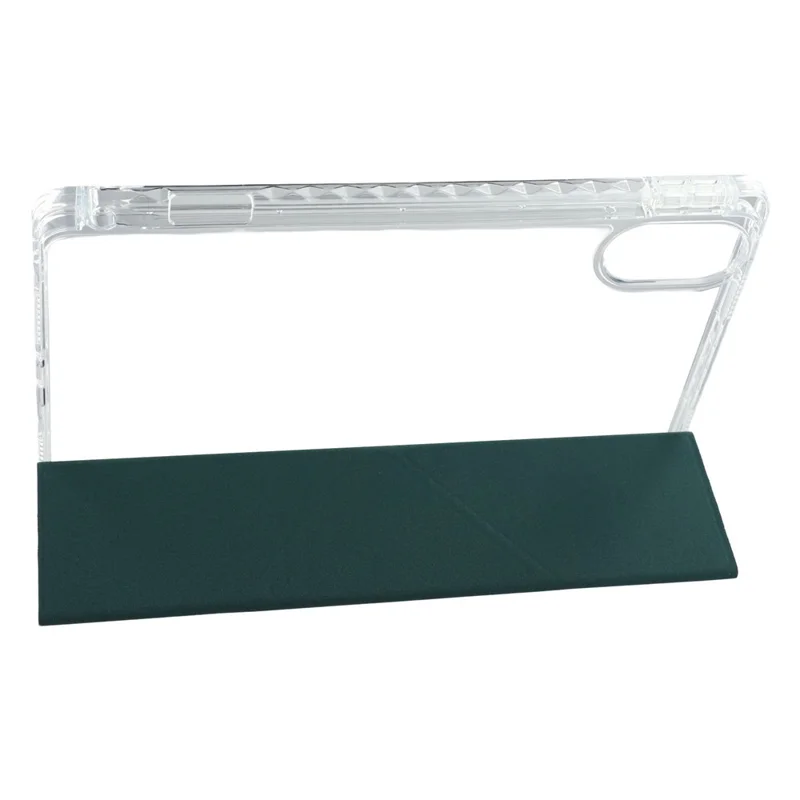 Capa para Xiaomi Redmi Pad 2 em Couro PU, Suporte Origami, Tampa Transparente para Tablet - Verde Escuro