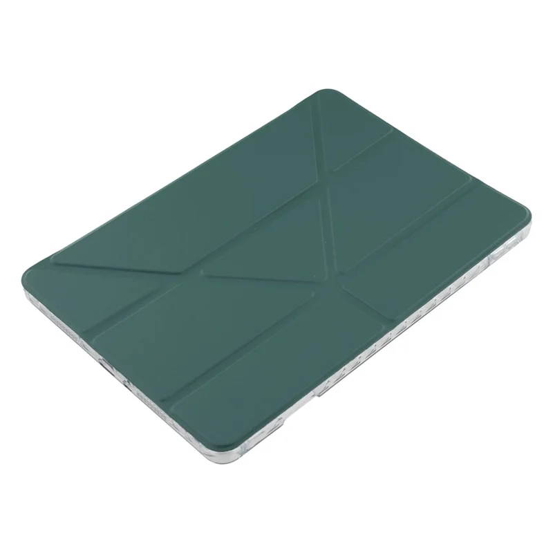 Capa para Xiaomi Redmi Pad 2 em Couro PU, Suporte Origami, Tampa Transparente para Tablet - Verde Escuro