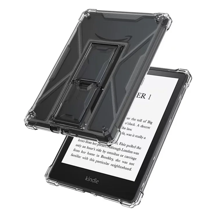 Cover Trasparente con Supporto Antiurto per Amazon Kindle Paperwhite 3 (2015) / 2 (2015) / 1 (2015) in TPU + PC con Alloggiamento per Penna
