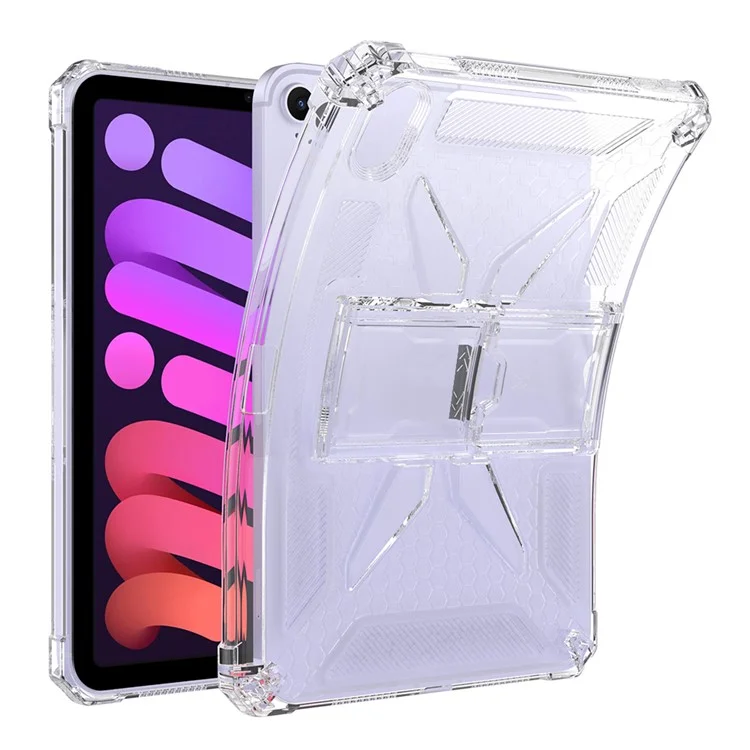 Funda transparente para iPad Air 11 (2025) / (2024) / Air (2022) / (2020) / Pro 11 pulgadas (2018) con soporte, a prueba de golpes, TPU + PC, con ranura para bolígrafo