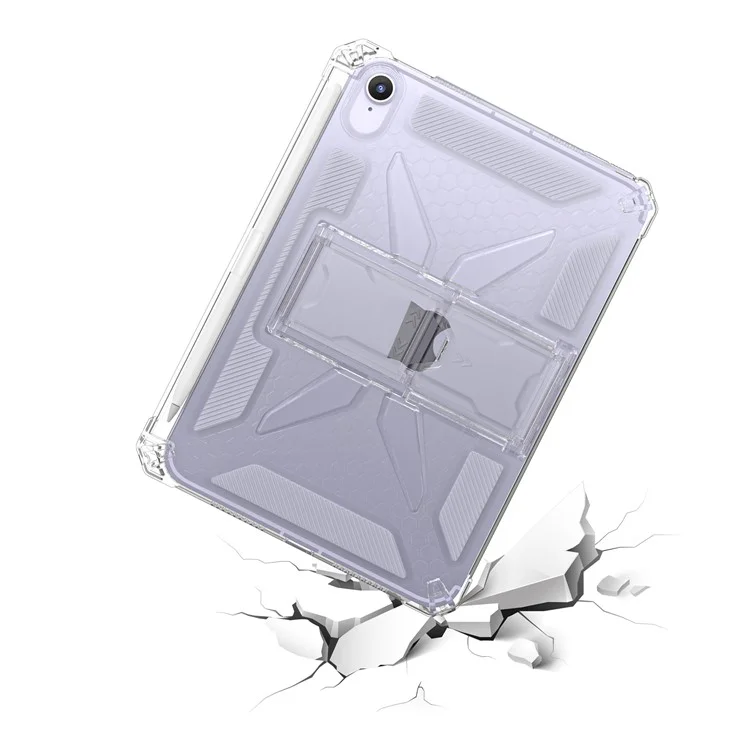 Funda transparente para iPad Air 11 (2025) / (2024) / Air (2022) / (2020) / Pro 11 pulgadas (2018) con soporte, a prueba de golpes, TPU + PC, con ranura para bolígrafo