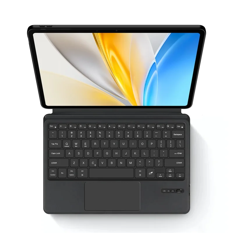 For vivo Pad SE Leather Case + Touchpad Bluetooth-Compatible Keyboard with Backlit