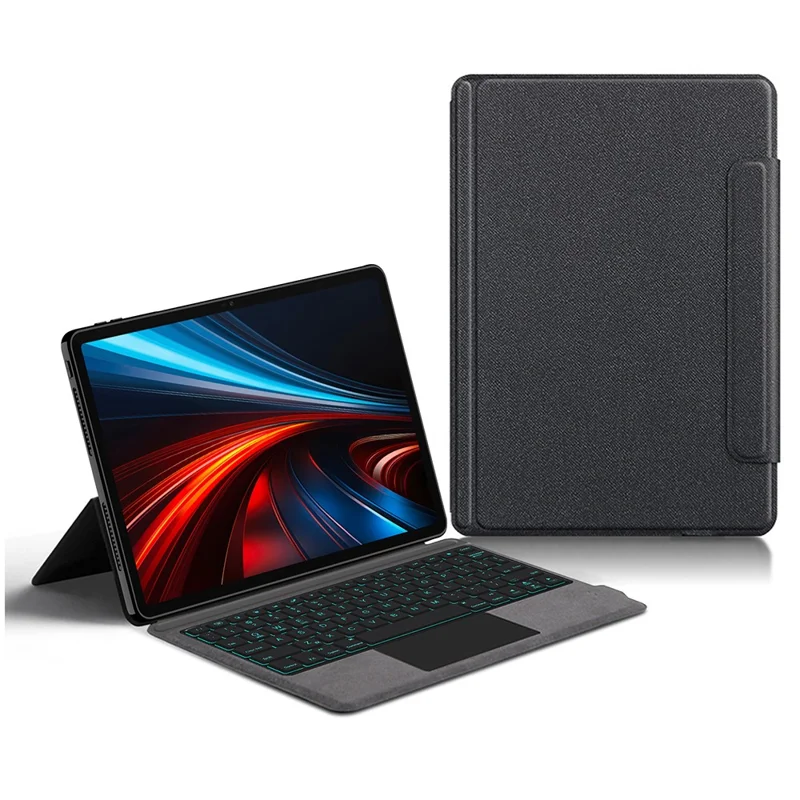 For Honor Pad GT Leather Case + Touchpad Bluetooth-Compatible Keyboard with Backlit
