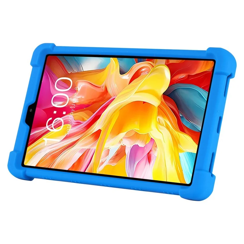 For Teclast M50 Mini Silicone Case with Kickstand Rugged Protective Cover - Baby Blue