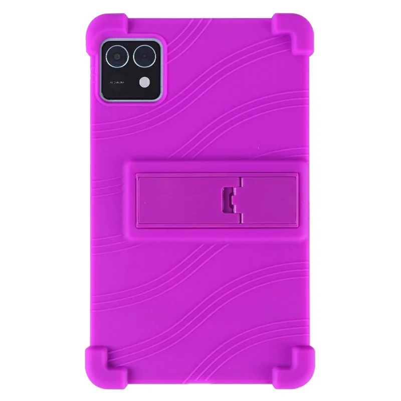 For Teclast M50 Mini Silicone Case with Kickstand Rugged Protective Cover - Purple