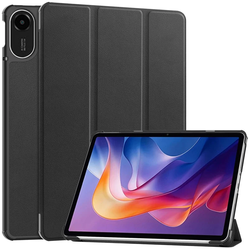Pour Xiaomi Redmi Pad 2 Étui Anti-Chute Support en Cuir Couverture de Tablette - Noir