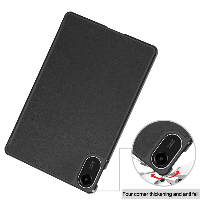 Pour Xiaomi Redmi Pad 2 Étui Anti-Chute Support en Cuir Couverture de Tablette - Noir