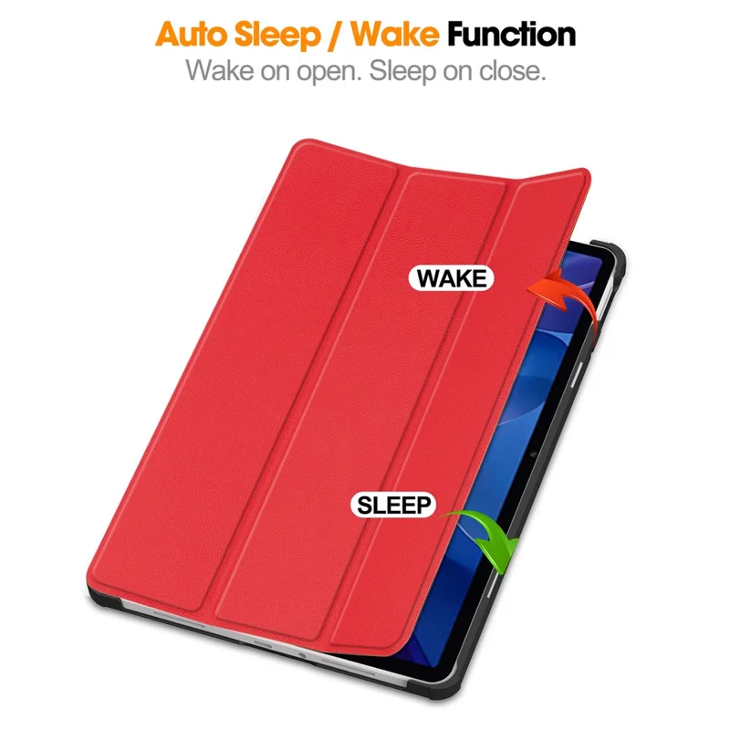 For Xiaomi Redmi Pad 2 Case Anti-Drop Leather Stand Tablet Cover - Red