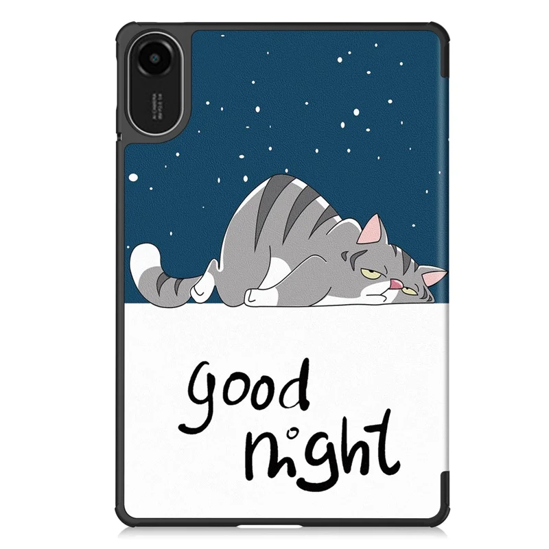 Capa para Tablet Xiaomi Redmi Pad 2 com Estampa de Gato - Couro com Suporte