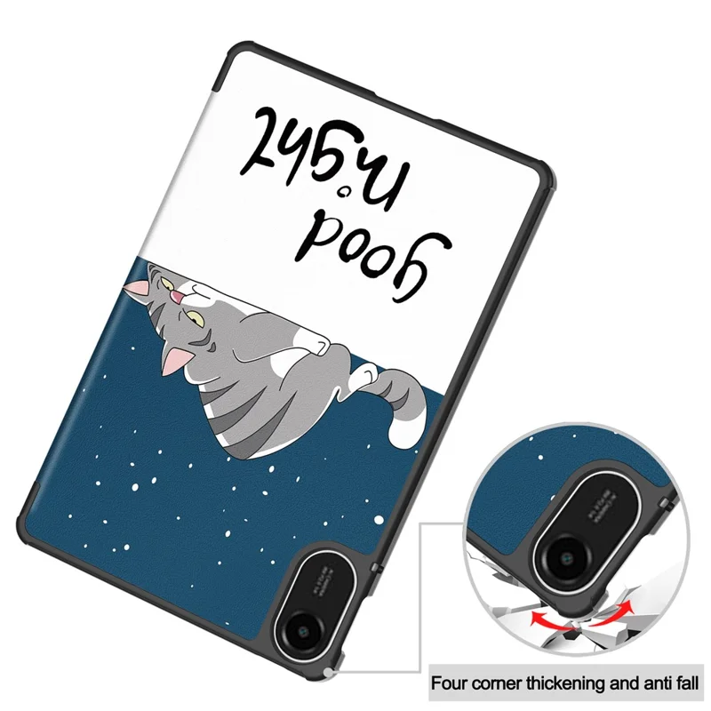 Capa para Tablet Xiaomi Redmi Pad 2 com Estampa de Gato - Couro com Suporte