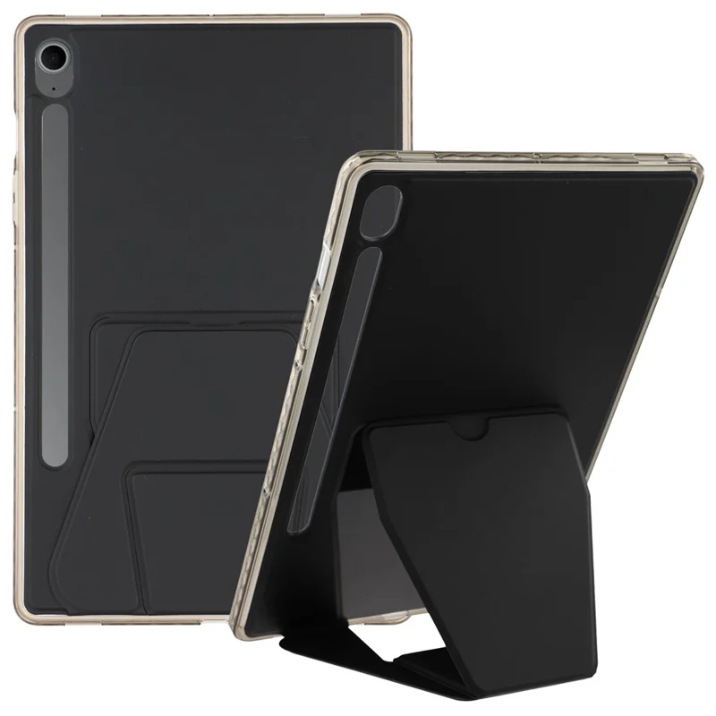Tablet Case For Samsung Galaxy Tab S10 FE  /  S9 FE  /  S9 TPU PU Leather Kickstand Cover - Black