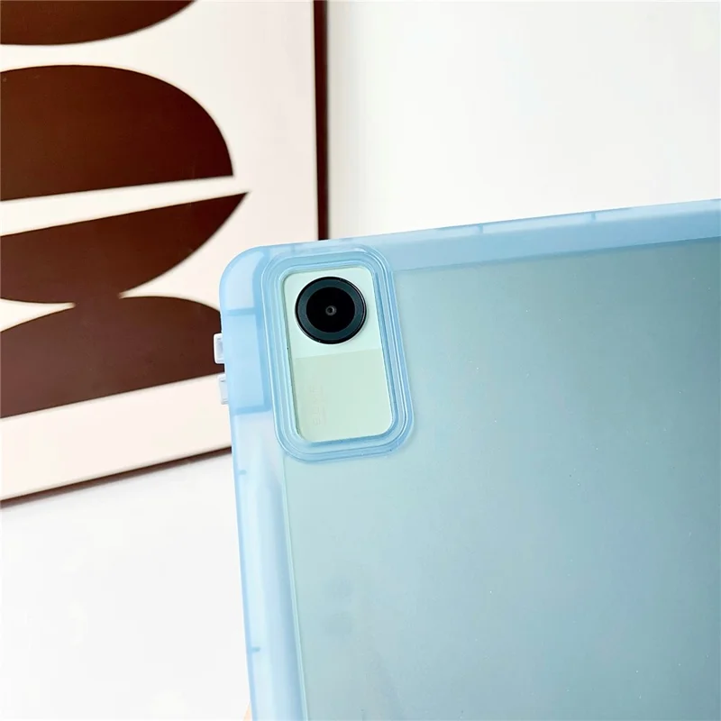 For Xiaomi Redmi Pad SE Case Clear TPU Anti Drop Tablet Cover with Pencil Holder - Transparent Black