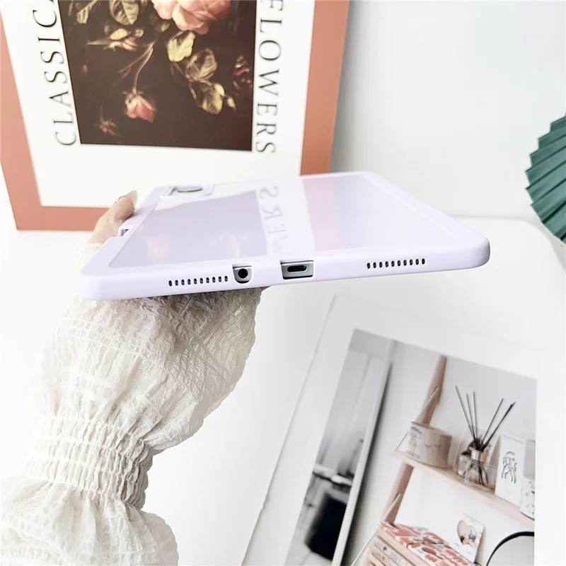 For Xiaomi Redmi Pad SE Case Solid Color TPU Tablet Cover with Pencil Holder - Purple