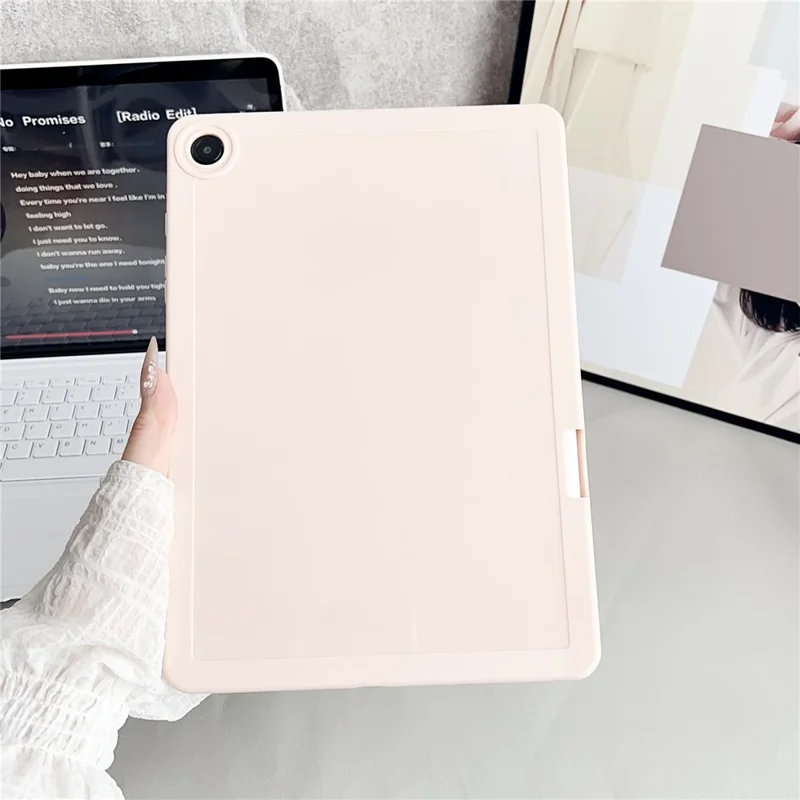 Чехол для Samsung Galaxy Tab A9+ из TPU с держателем для карандаша - розовый