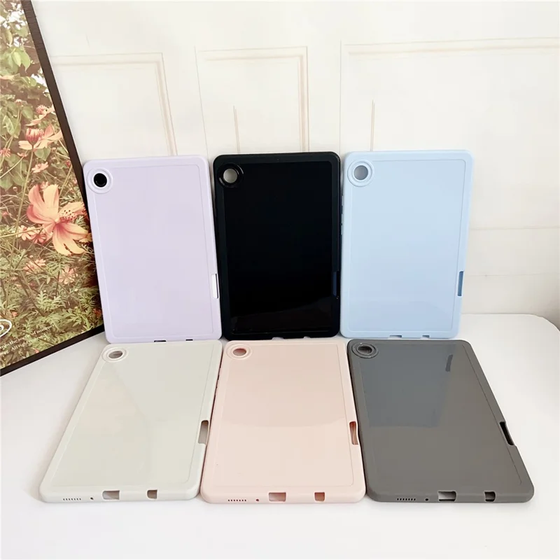 Чехол для Samsung Galaxy Tab A9 однотонный TPU с держателем для карандаша - Белый