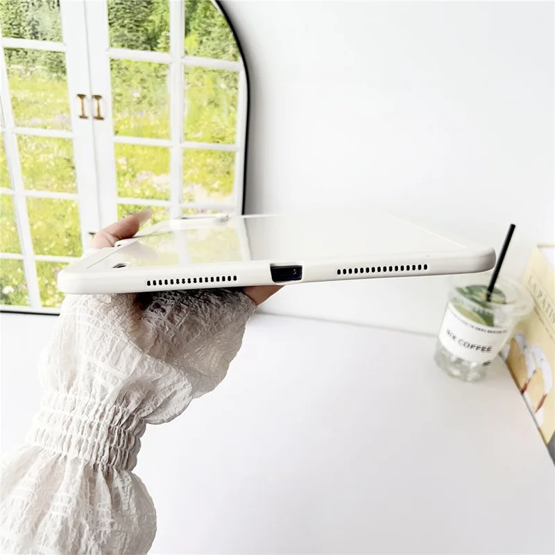 Funda para Xiaomi Pad 6S Pro 12.4 de Color Sólido con Soporte para Lápiz - Blanco