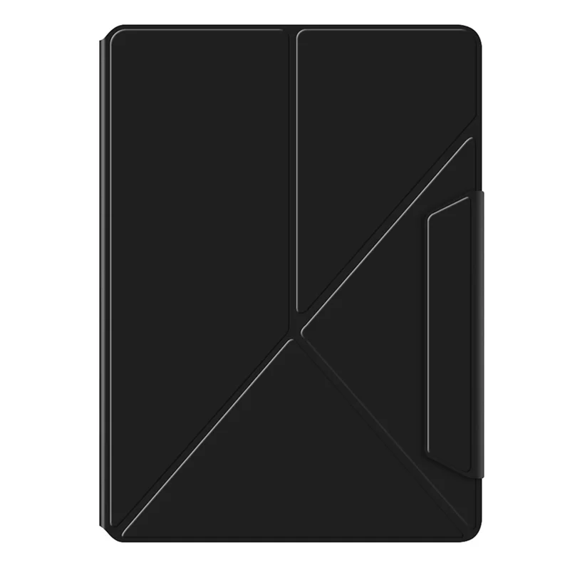 Étui en cuir Origami pour OnePlus Pad 2 Pro avec support magnétique et mise en veille/réveil automatique - Noir